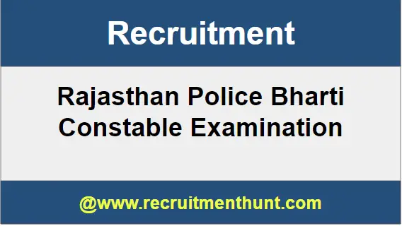 Rajasthan Police Bharti Constable Recruitment